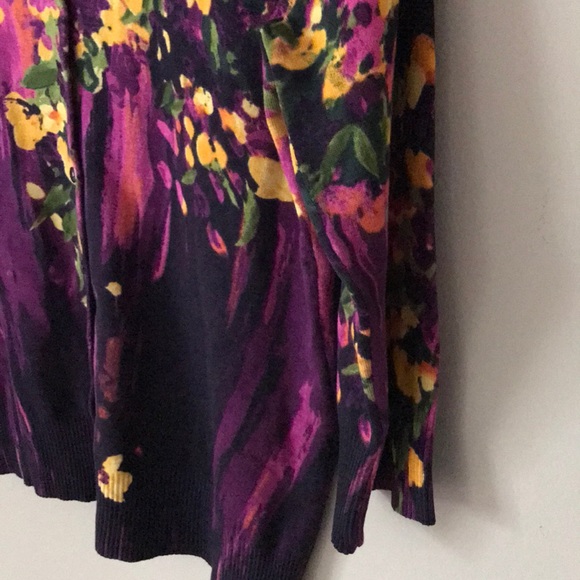 Grace Elements silk floral cardigan Sz L - Picture 4 of 8